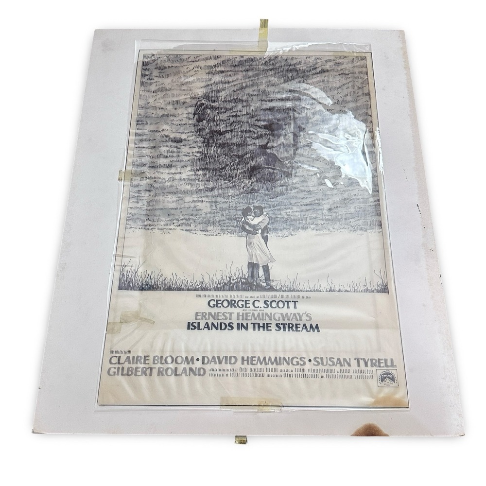 Vintage Islands in the Stream 1977 Pre-Production Sketch Art George C Scott‎